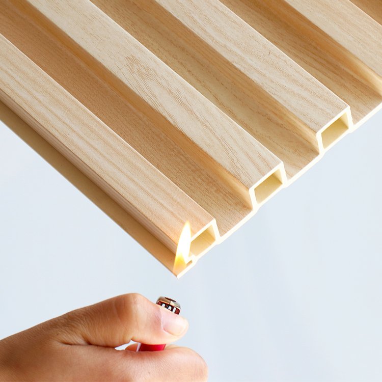 Indoor Decoration WPC Hollow grille panel wall Wooden Partition board Wood Grain Ceiling Timber Tube