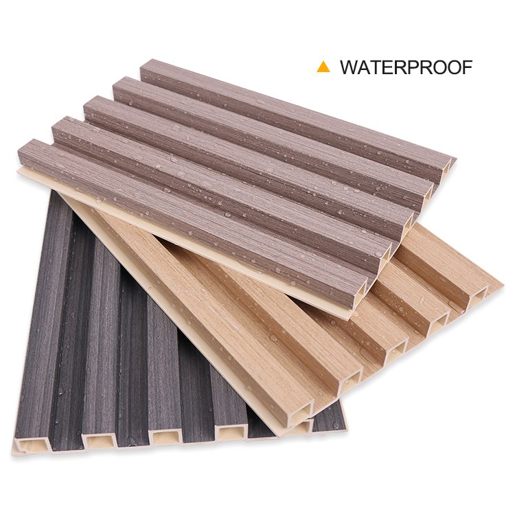 Indoor Decoration WPC Hollow grille panel wall Wooden Partition board Wood Grain Ceiling Timber Tube