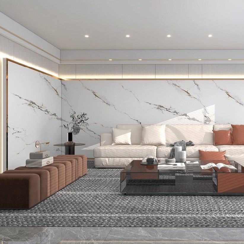 Indoor Carbon Crystal Plate Marble Texture Board Wpc Cladding Wall Panels Boards Pvc Filmed Bamboo Charcoal Board
