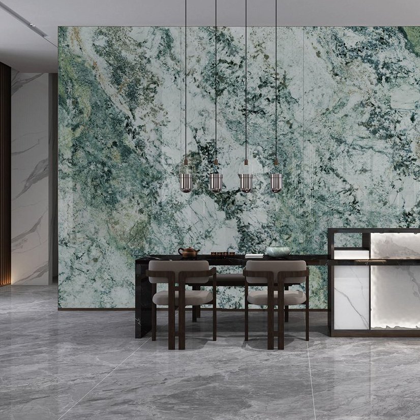 Indoor Carbon Crystal Plate Marble Texture Board Wpc Cladding Wall Panels Boards Pvc Filmed Bamboo Charcoal Board