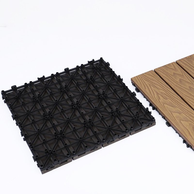 Free Sample Outdoor Decking Tiles DIY Wood Plastic Composite WPC DIY Deck Tiles