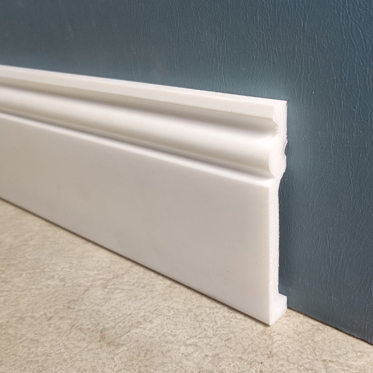 Heritage Victorian PS White Floor Skirting Board 10CM 15CM Old-fashioned Polystyrene Wall Baseboard Panel