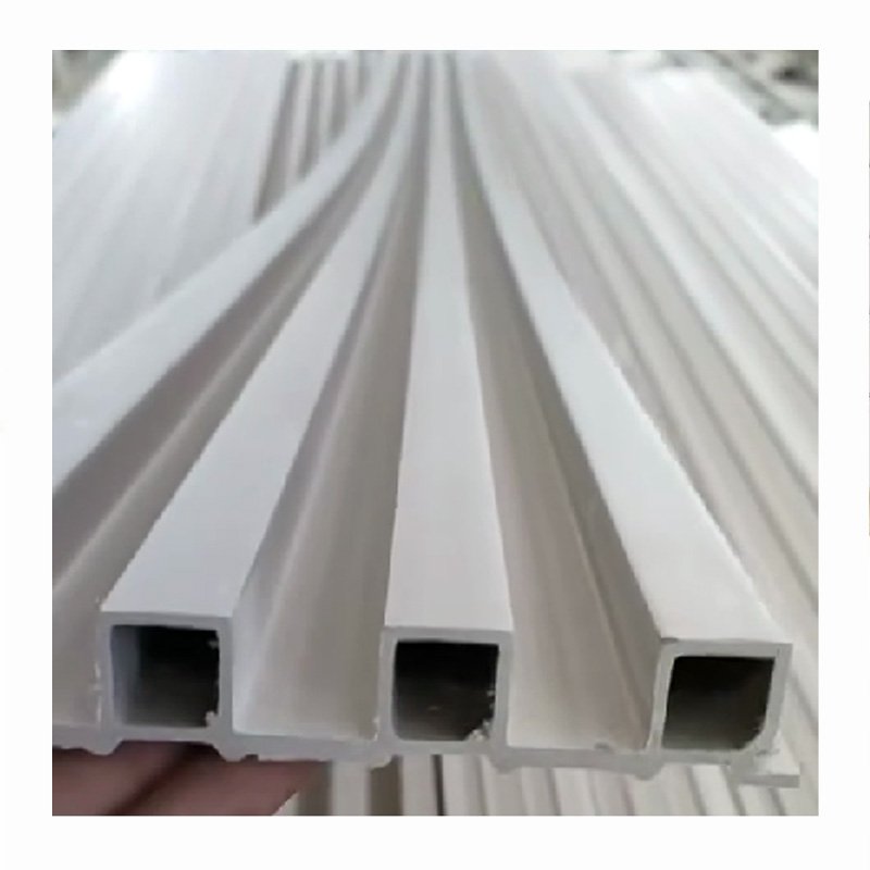 Factory Indoor Decor Wood Plastic Composite Pvc wpc Coated Cladding Fluted Wall Board Interior Wpc Wall Panel