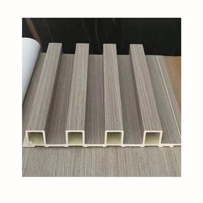 Factory Indoor Decor Wood Plastic Composite Pvc wpc Coated Cladding Fluted Wall Board Interior Wpc Wall Panel