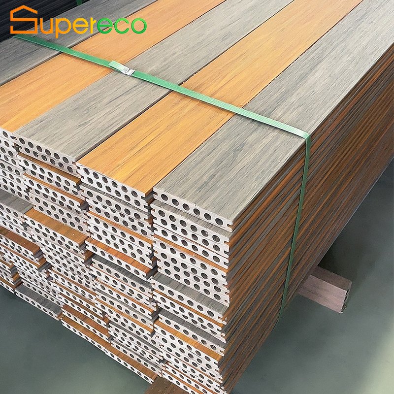 Factory Wholesale Outdoor Deep Embossing Wood Plastic Plank WPC Compound Floor Exterior WPC Composite Decking