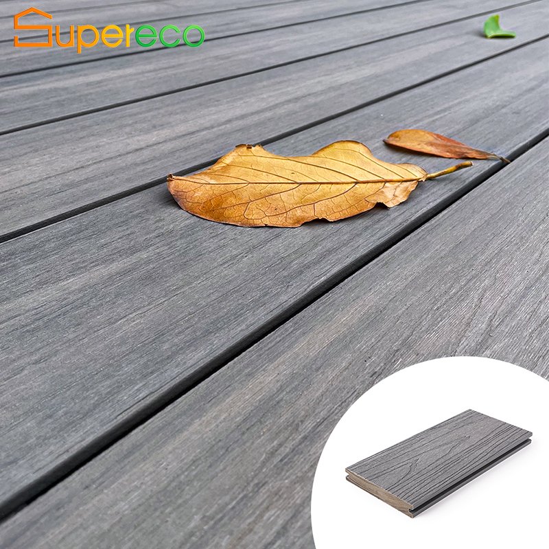 Factory Wholesale Outdoor Deep Embossing Wood Plastic Plank WPC Compound Floor Exterior WPC Composite Decking