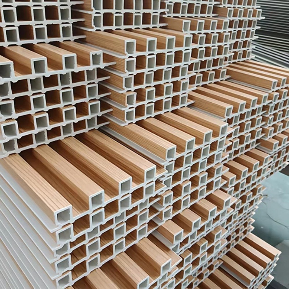 Wood Plastic Wall Panels WPC Interior Decorative Flute Wall Panels PVC Boards Modern Interiors Wall Panels