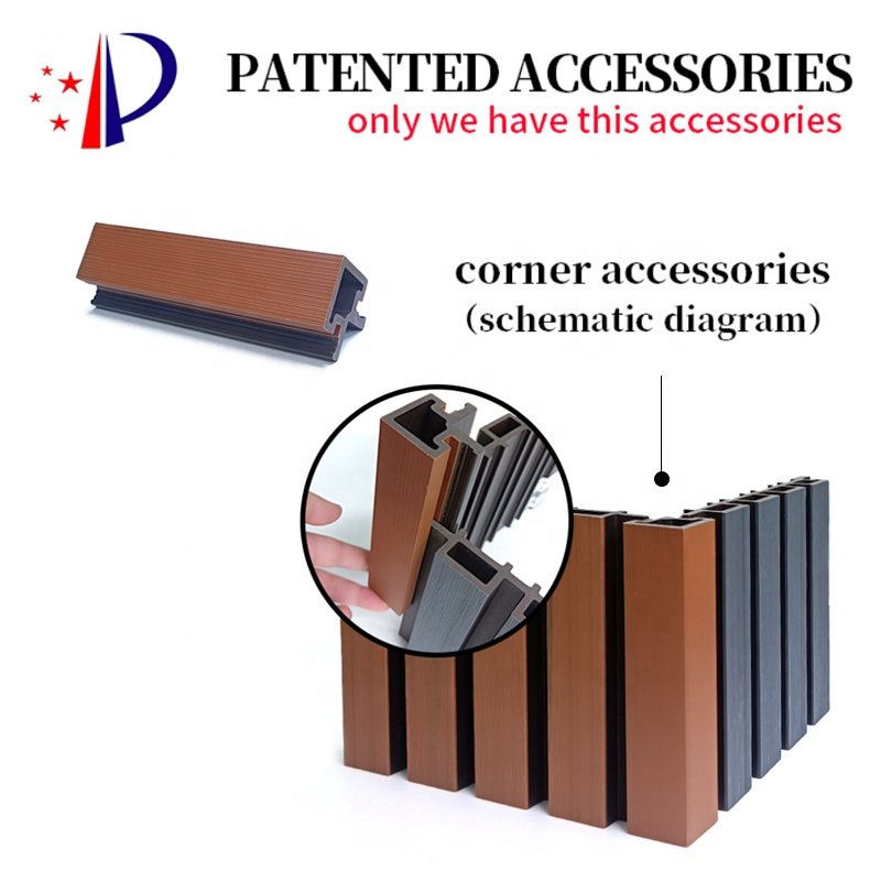 Wpc Cladding Wooden Look Water-Proof Outdoor Decorative Co-Extrusion Exterior Wall Panel For Garden