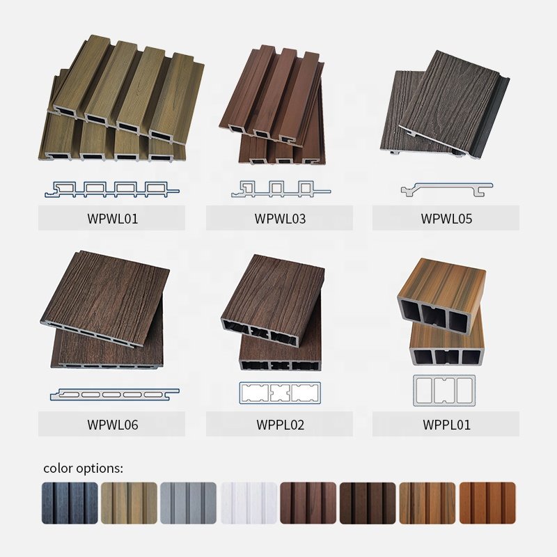 Wpc Cladding Wooden Look Water-Proof Outdoor Decorative Co-Extrusion Exterior Wall Panel For Garden