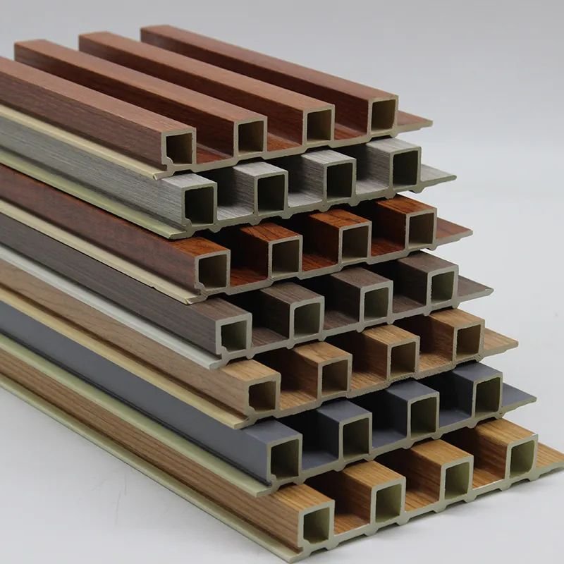 ECO wpc board manufacturers indoor interior decoration wood plastic composite PVC Coating Cladding Fluted wpc wall panels