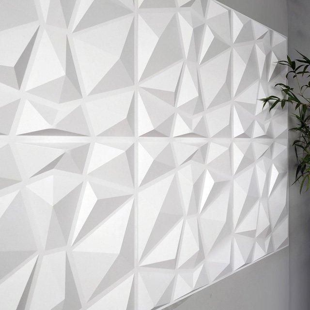 Most popular Diamond shape 3D PVC Panel/Sticker Interior Wall Decorative waterproof wallpaper other boards