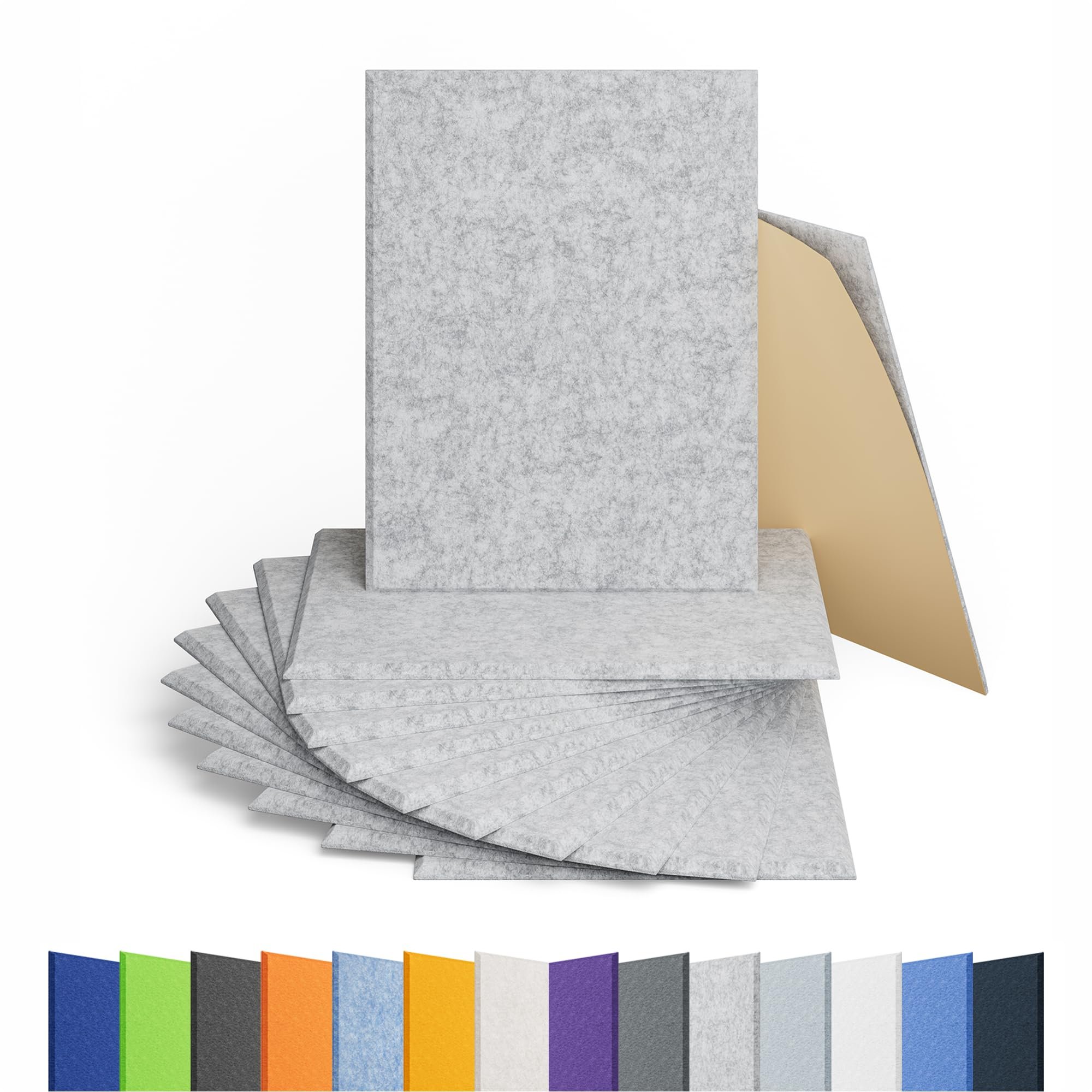 High density gray customized soundproof wall panel logo absorption PET polyester felt wall sound-absorbing panel