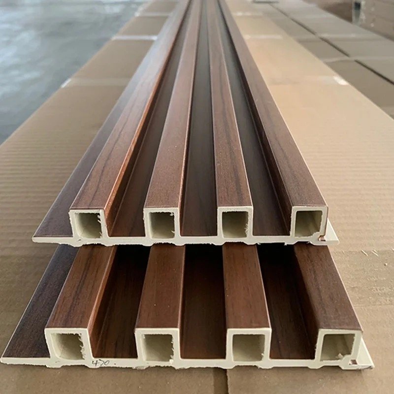 Indoor Wood Plastic Composite Cladding Fluted Wall Board Wpc Interior Wall Panel