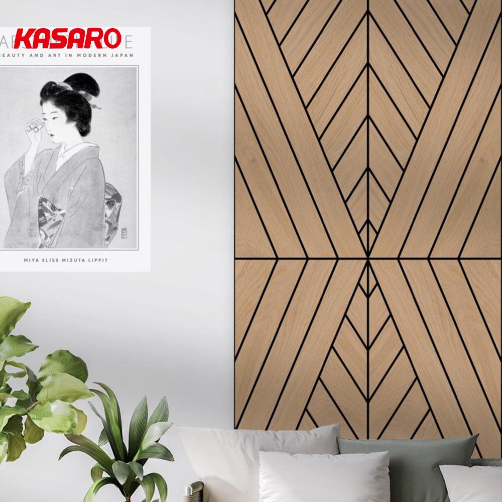 KASARO special design construction panel polyester fiber acoustic panels & boards fluted slat wall decor wood fashion wall panel