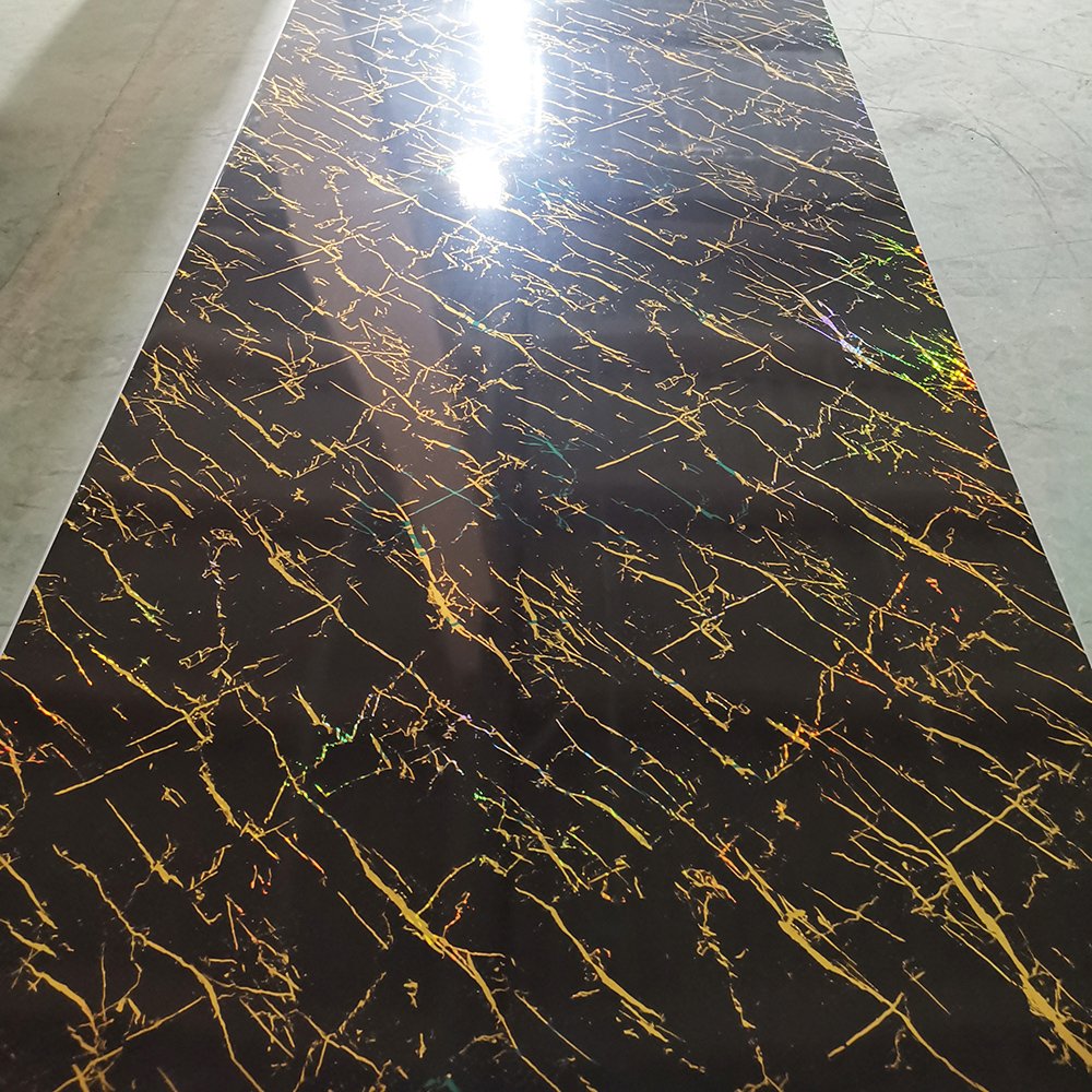 GTCO Good Sale 4*8FT 1220*2440mm PVC UV Marble Wall Panels Plastic PVC marble interior UV board with CE ISO for Wall Panel