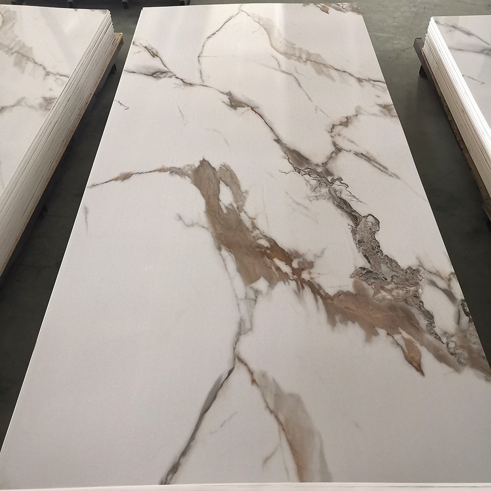 GTCO Good Sale 4*8FT 1220*2440mm PVC UV Marble Wall Panels Plastic PVC marble interior UV board with CE ISO for Wall Panel