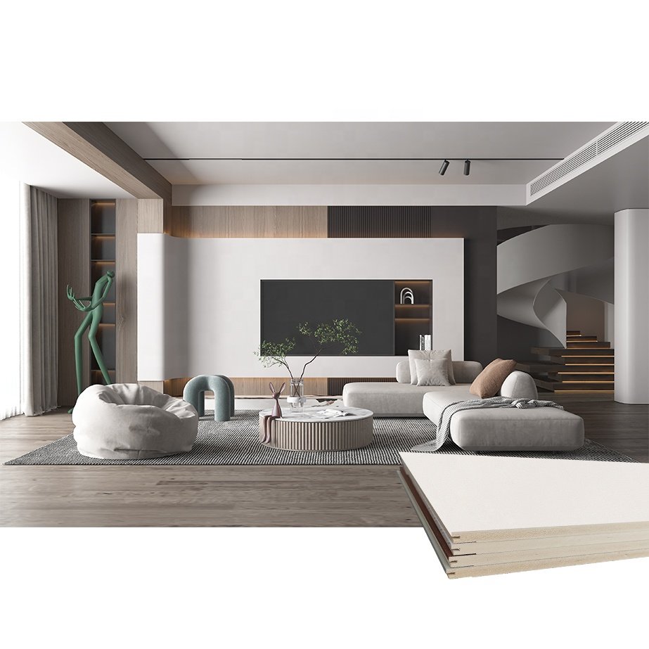 New Design Marble Rock Look WPC TV Background Decoration Wall Board
