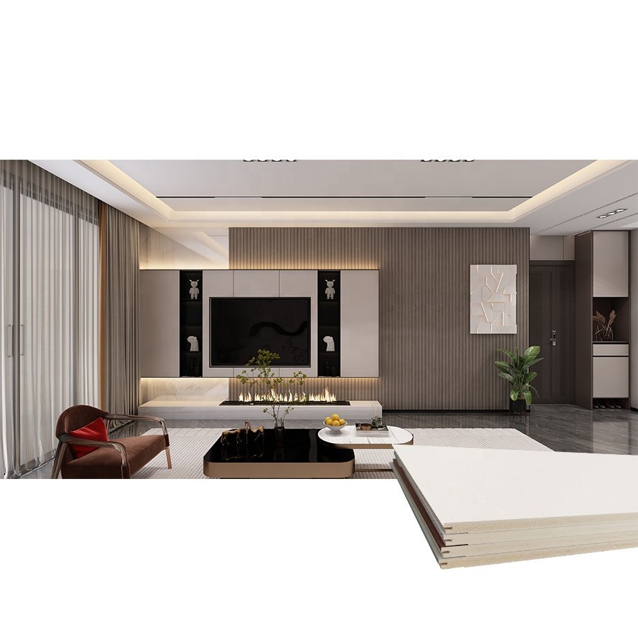 New Design Marble Rock Look WPC TV Background Decoration Wall Board