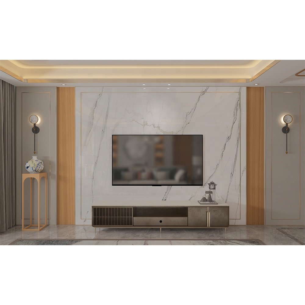New Design Marble Rock Look WPC TV Background Decoration Wall Board