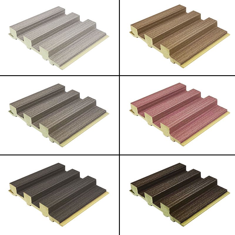 Reasonable Price 3D Wood Veneer Fluted Cladding Low Price WPC Decor Wall Panel Board For Indoor Tv Background Wall Decoration