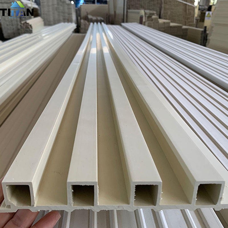 Decorative Board Hollow Interior Decoration Wood Design Indoor Interior Laminated Wpc Slat Fluted Wall Panel