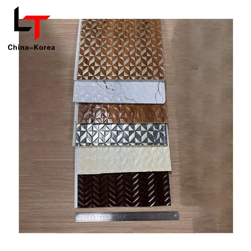 LT Easy Install Oak PS WPC fluted wall panels Solid foam Acoustic Grooved Wall Board For Indoor Decor