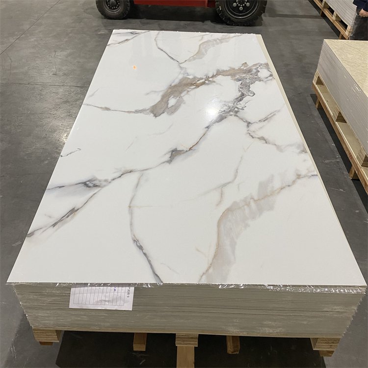 Water Resistant Artificial Stone Marble Board Marble UV Tile Sheets Walls Decoration UV Panel