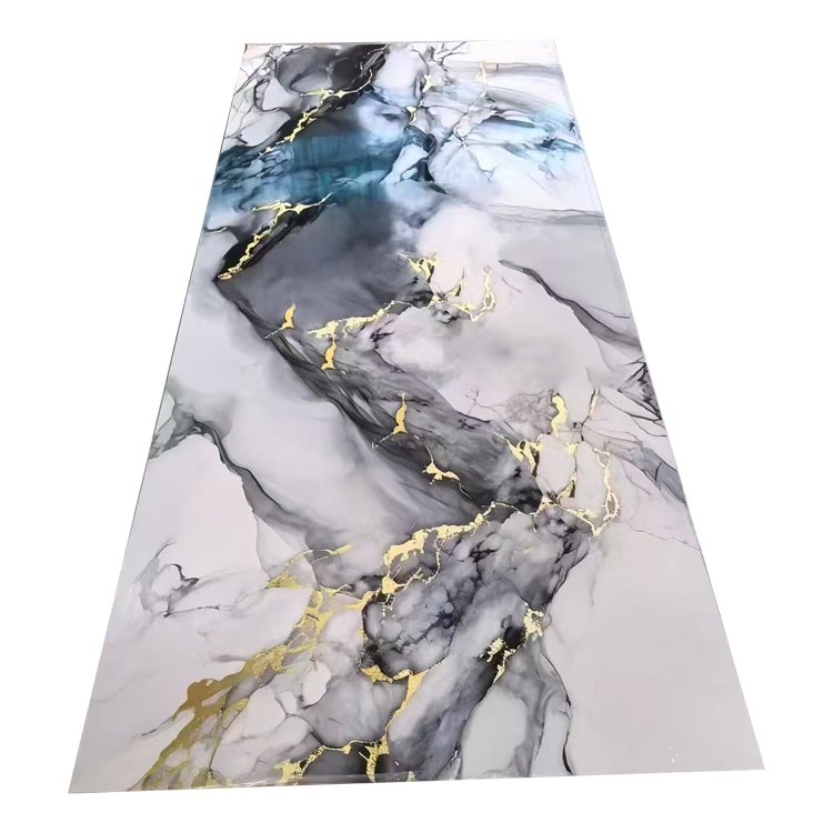 High quality custom sizes indoor decorate pvc uv marble sheet board