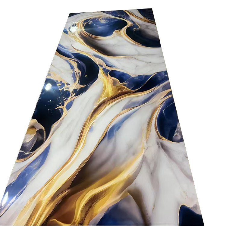 High quality custom sizes indoor decorate pvc uv marble sheet board