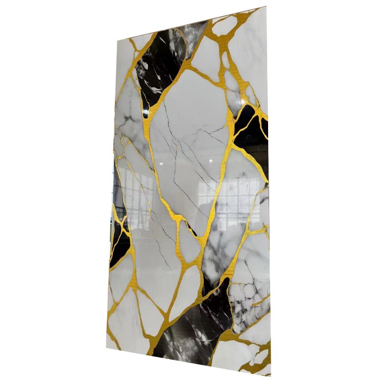 High quality custom sizes indoor decorate pvc uv marble sheet board