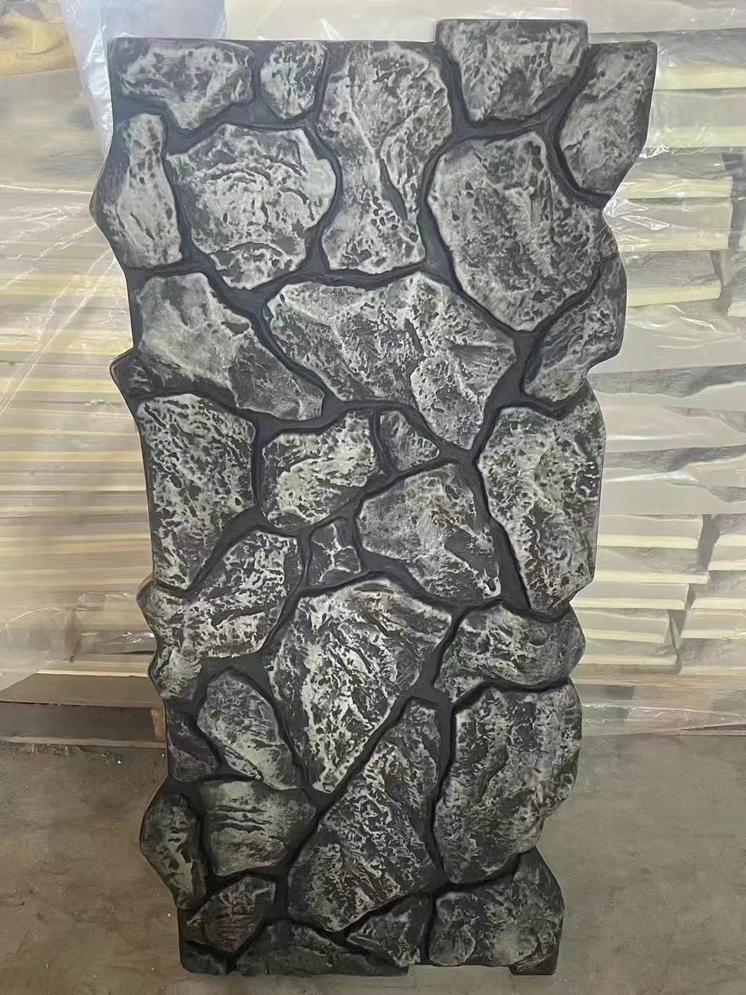 Irregular Pattern Exterior Faux Stone PU Panel Wall Cladding Polyurethane External Wall Panel Board