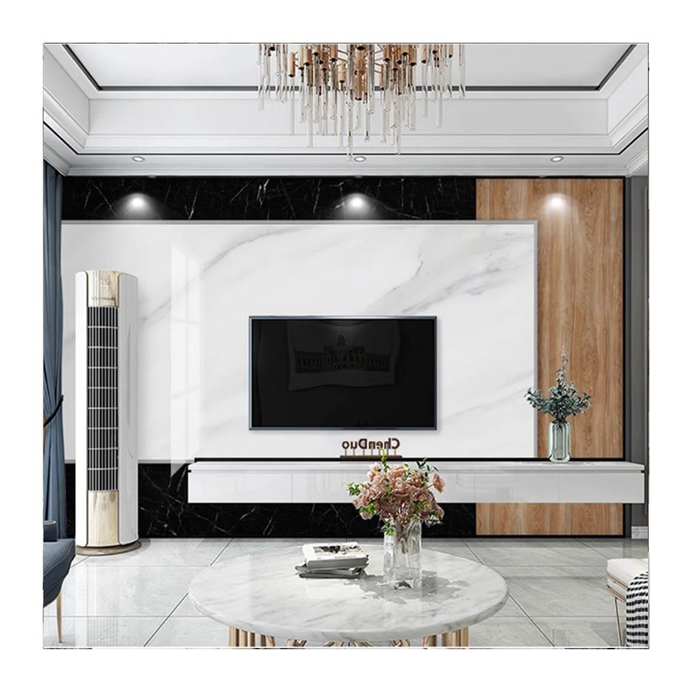 LT Hot Sale 3D UV Wall Panel Luxury Digital Printing Decor Wall Alternative Bright PVC Board For Bedroom Wall 1220*2440 3mm 2mm