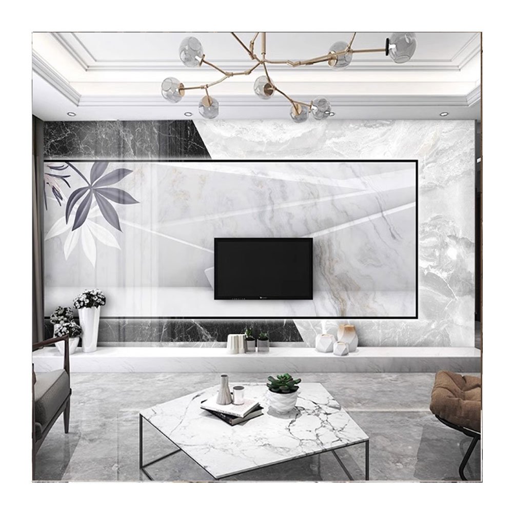 LT Hot Sale 3D UV Wall Panel Luxury Digital Printing Decor Wall Alternative Bright PVC Board For Bedroom Wall 1220*2440 3mm 2mm