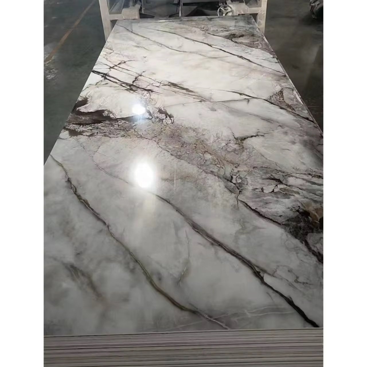 1220*2440*3mm/2.5mm high glossy Pvc Marble Sheet Interior Wall Panel Pvc Marble Sheet Alternative Uv Marble Wall Board