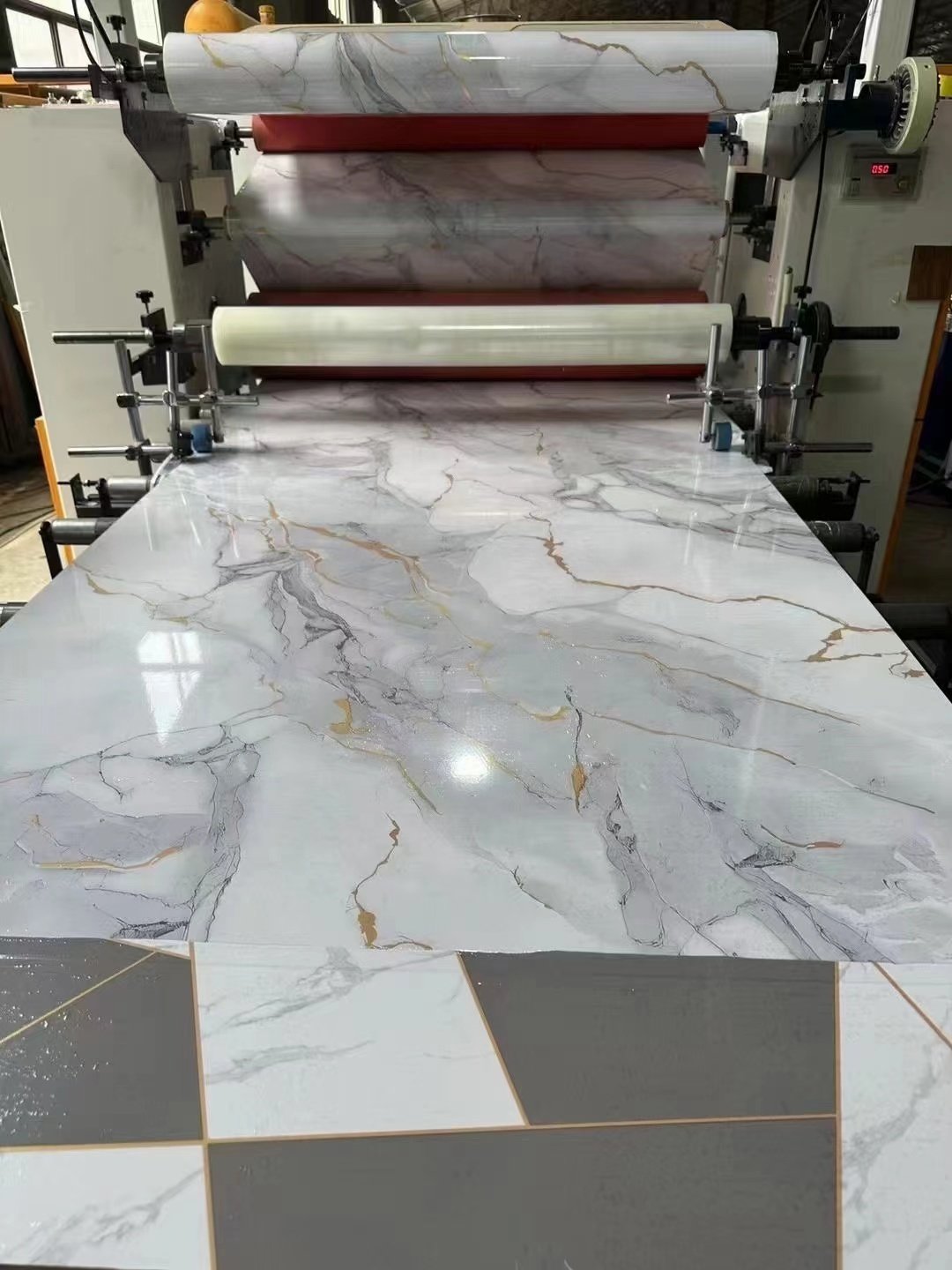 1220*2440*3mm/2.5mm high glossy Pvc Marble Sheet Interior Wall Panel Pvc Marble Sheet Alternative Uv Marble Wall Board