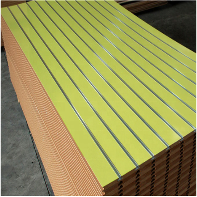 GrandMore brand For export products hot sales Thick slot MDF board for store walls GrandMore brand. More size board