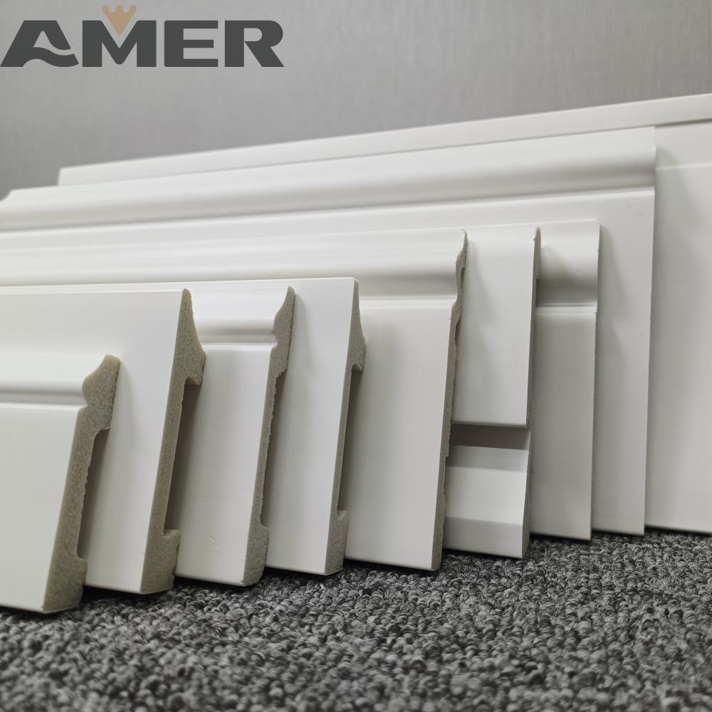 AMER Flooring Accessories white color Skirting Boards PS