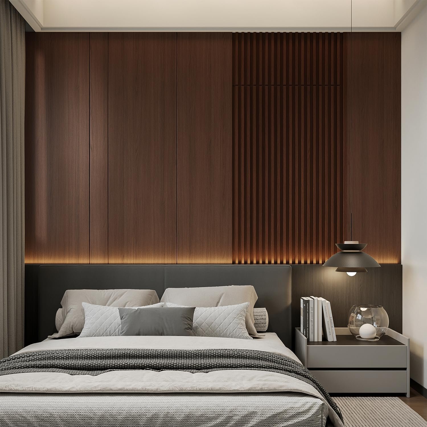Best Quality Decorative WPC Wall Panel Wood Plastic Composite Wall Board for Bedroom