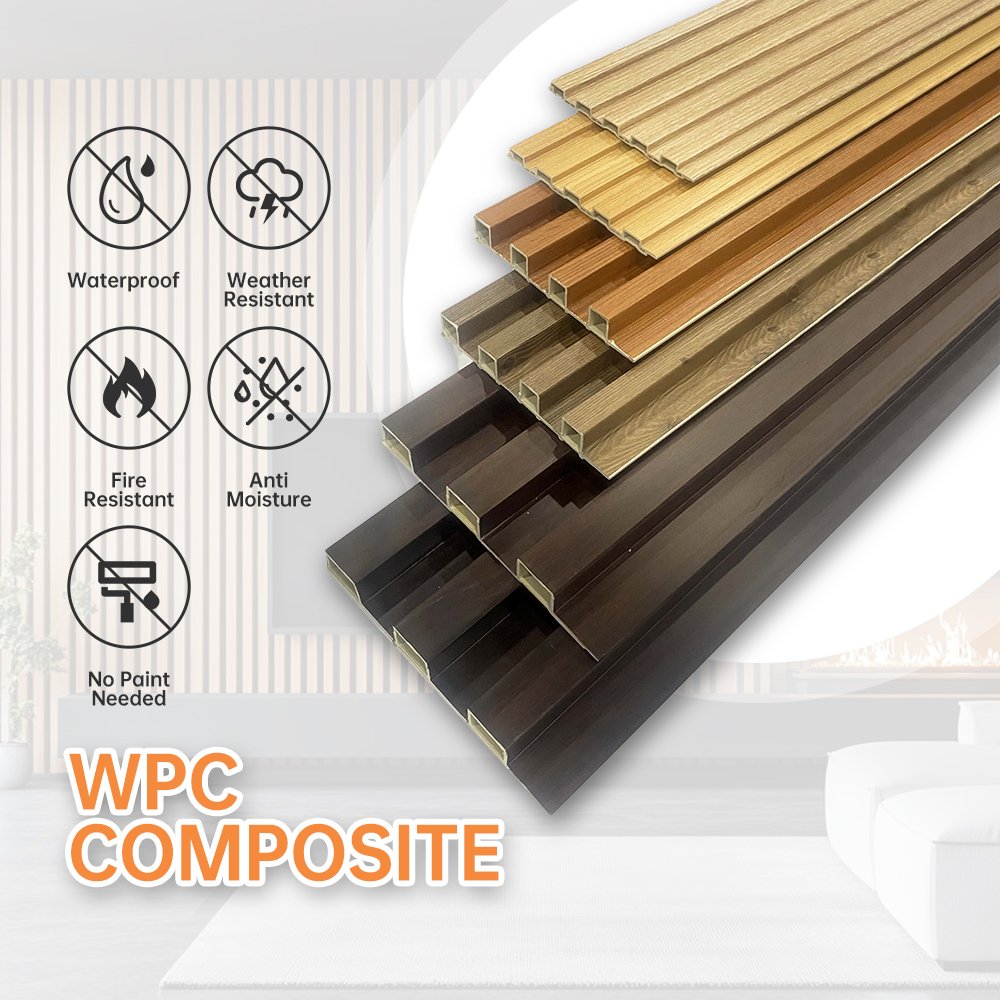 Best Quality Decorative WPC Wall Panel Wood Plastic Composite Wall Board for Bedroom