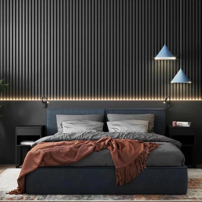 Grid bamboo wood fiber hollow grid solid background wall ecological wood great wall board ceiling board