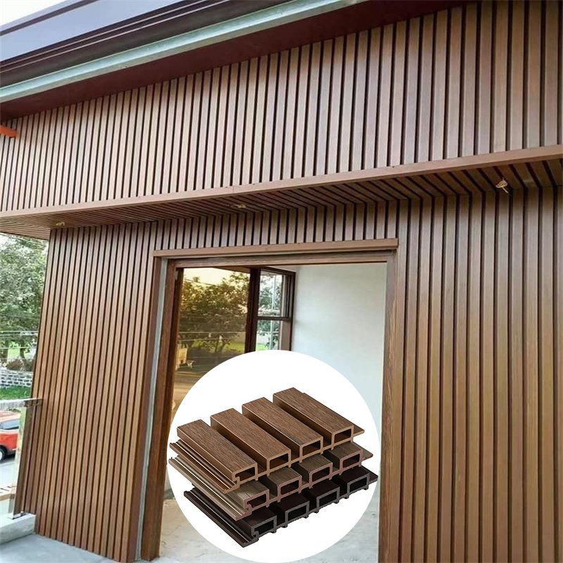 Waterproof Wood Plastic Wall Wpc Fluted Cladding Panel Decorative Co-extrusion Wood Wpc Wall Panel Outdoor Wpc Wall Panel Boards