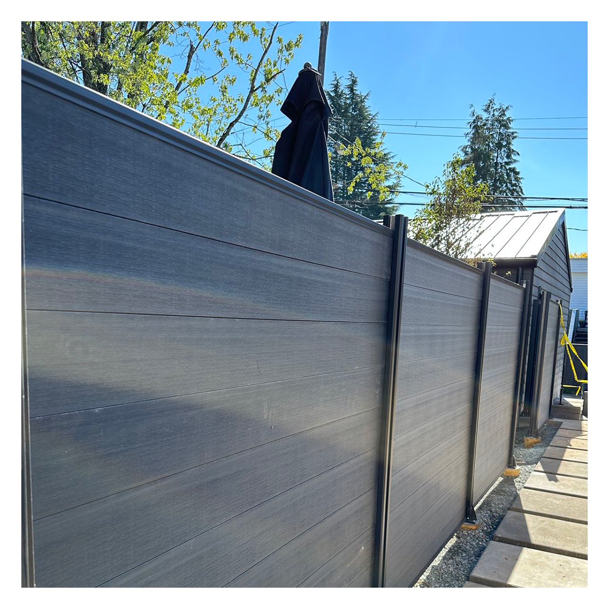 composite fence panels PVC wood garden yard fence privacy outdoor wpc wood plastic wpc fence boards