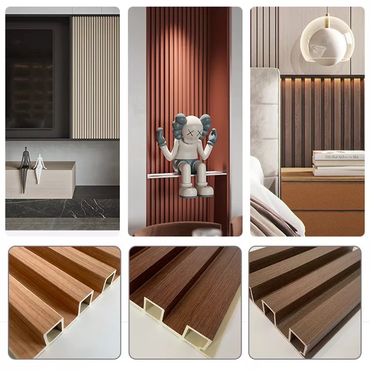Outside co-extrusion wpc wall board building exterior decoration wood plastic composite cladding wall panels Other Boards