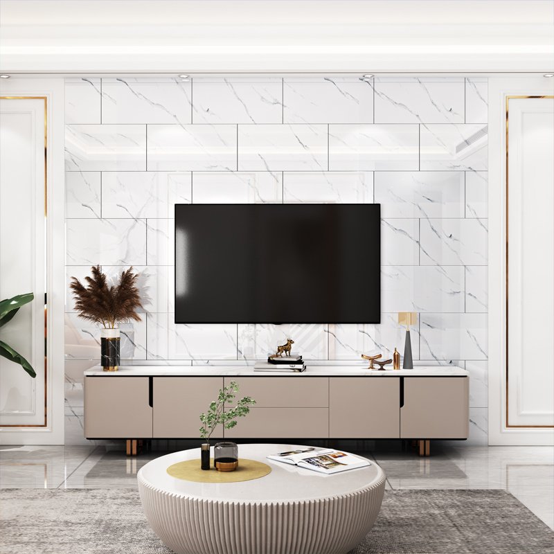 Factory Wholesale 2mm PVC Wall Panel Custom 3D Self Adhesive Vinyl Wallpaper Sticker Modern Marble Wall Decorations For Home