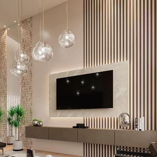 interior plastic wooden composite covering board wainscoting vinyl timber decorativo 3d fluted wall cladding pvc wpc wall panel