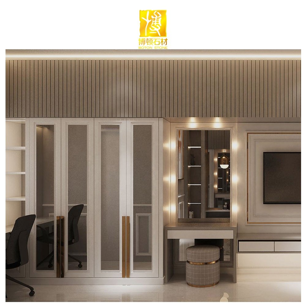 BOTON STONE Decoration Wooden Grain Wpc Cladding Wall Slab Decor Interior Fluted Wall Panel Other Boards