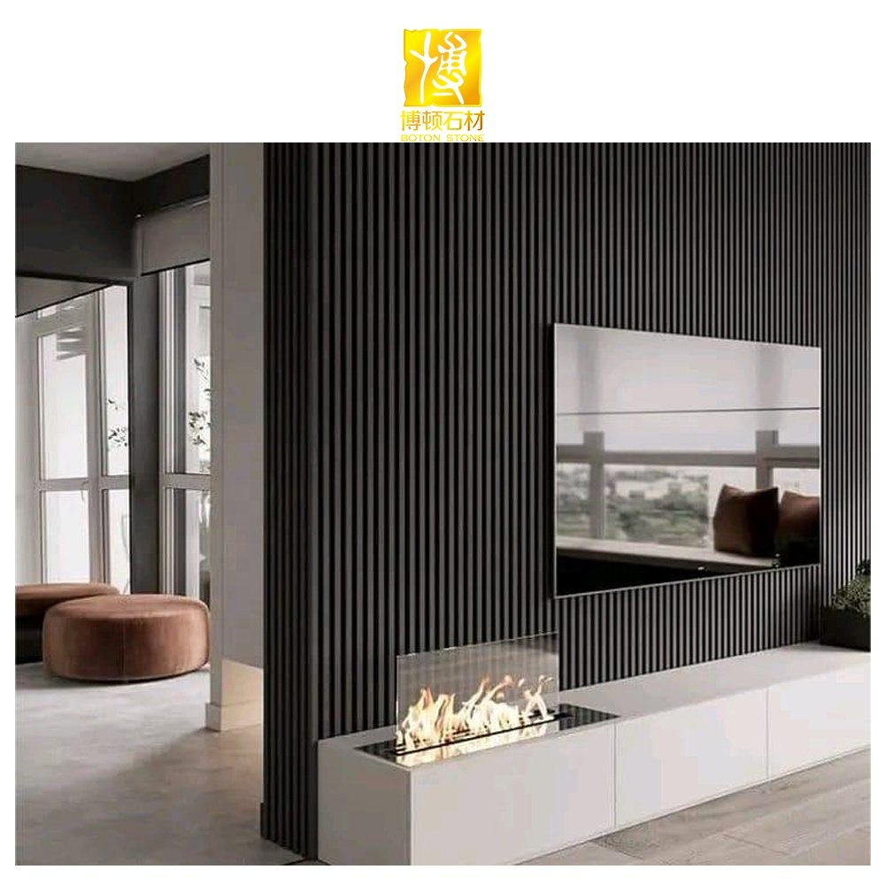 BOTON STONE Decoration Wooden Grain Wpc Cladding Wall Slab Decor Interior Fluted Wall Panel Other Boards