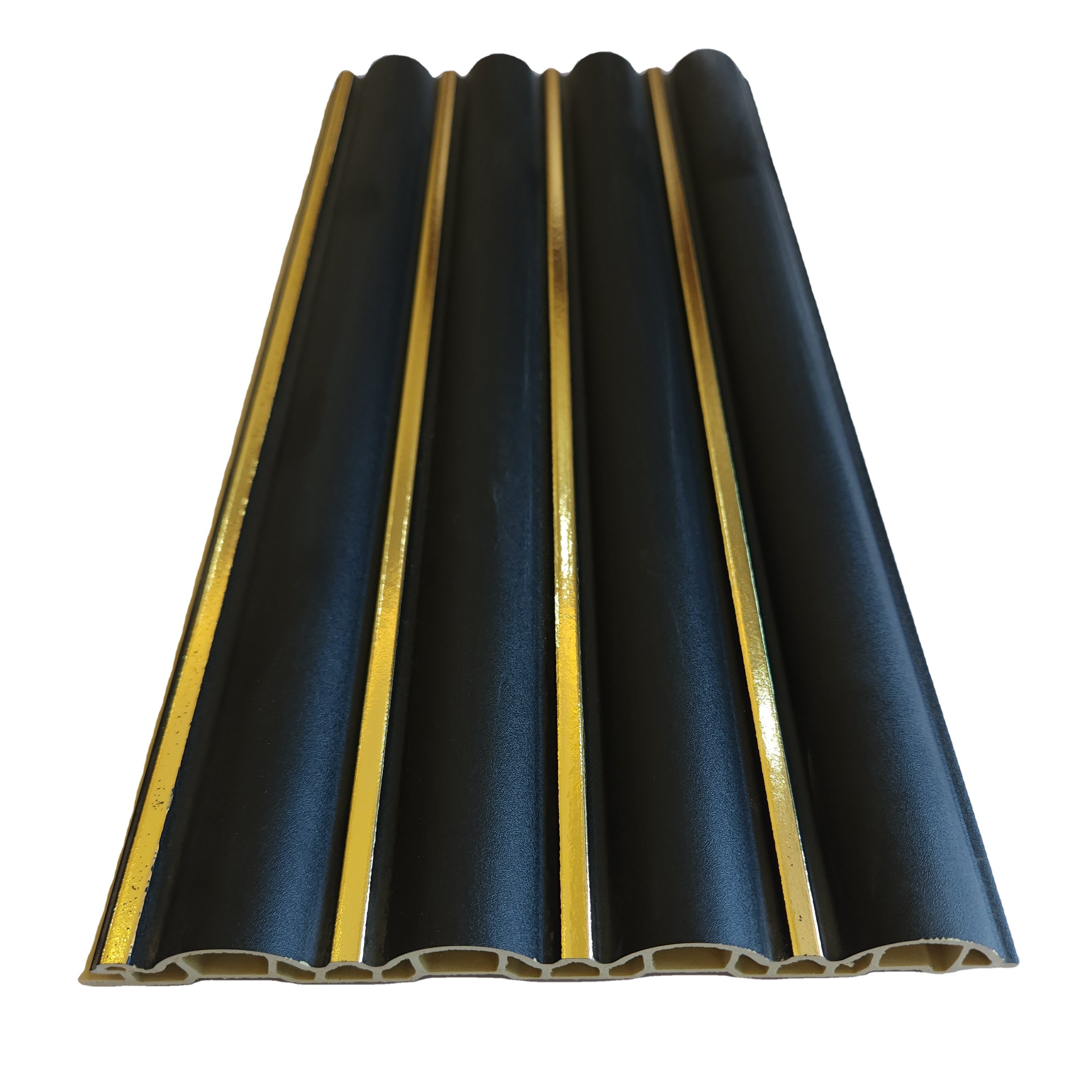 RUIONG WPC plastic easy installation interior decorative waterproof grooved wall panel fluted tv panel interlocking panel