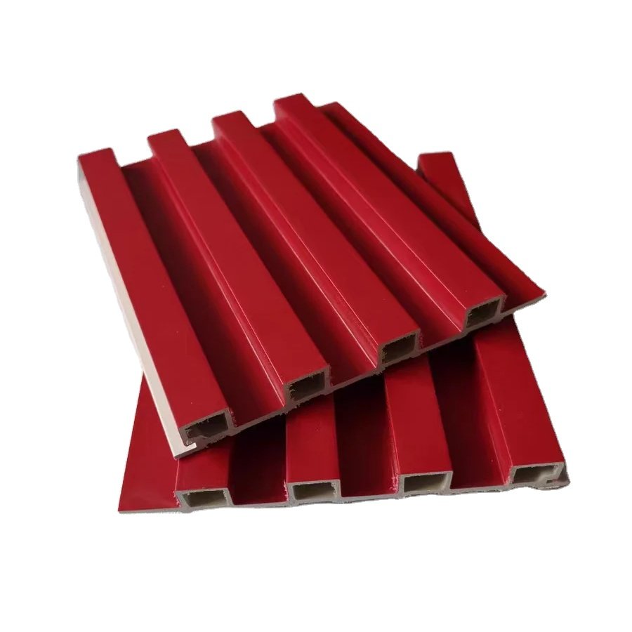 Plastic Bamboo Fibre Background Wpc Pvc Wall Panel Other Boards Grooved Wood Decorative Wood New Interior Building Fluted 3d