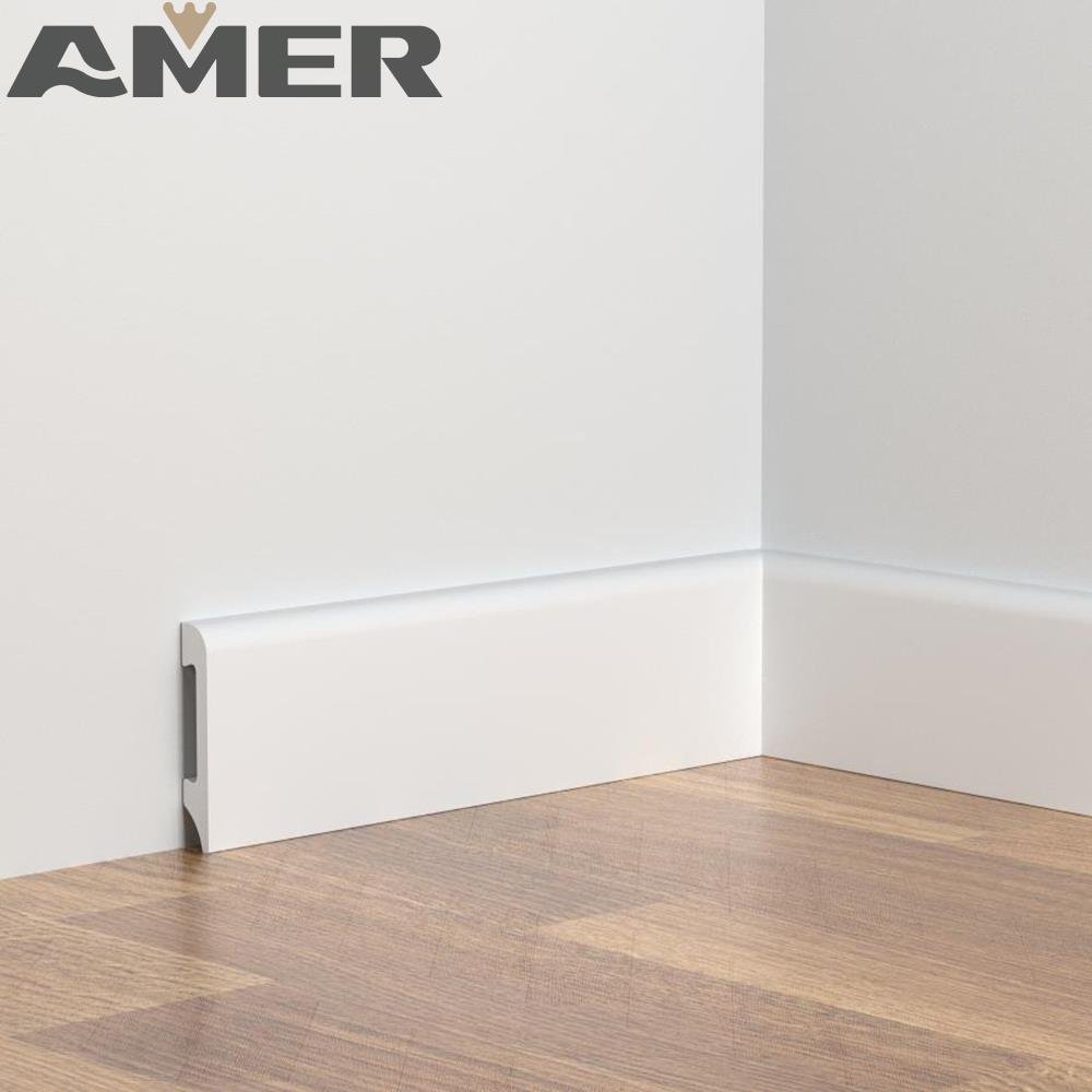Building Material PS Polystyrene Skirting Molding Baseboard Waterproof skirting board with led light